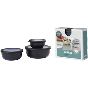 Mepal Multischüssel-Set, 3-teilig / 0,35l, 0,75l, 1,25l Cirqula | schwarz | Kunststoff | 19,2 cm | 8 cm |