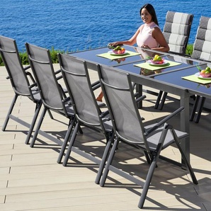 MERXX Garten-Essgruppe Amalfi, inkl. 8 Stühlen und ausziehbarem Tisch (180 - 240 cm)