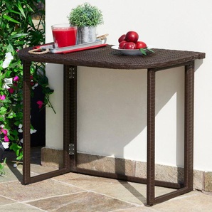 MERXX Gartentisch Rattan, 50x90 cm