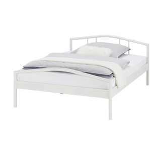 Metallbett - weiß - Materialmix - 147 cm - 80 cm | Möbel Kraft