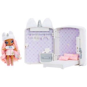 MGA ENTERTAINMENT Puppenmöbel 3in1 Backpack Bedroom Unicorn - Whitney Sparkles, Na! Na! Na! Surprise