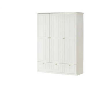 Mia & Mo Kleiderschrank  Suna ¦ weiß ¦ Maße (cm): B: 141 H: 187 T: 55