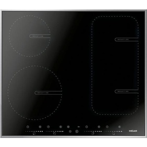 Mican Induktionskochfeld, Schwarz, Metall, Glas, 57.5x5.5x50.5 cm, Kindersicherung, Warmhaltezone, Topferkennung, Kurzzeitwecker, Küchen, Küchenelektrogeräte, Kochfelder, Induktionskochfelder