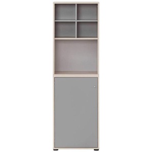 Mid.you Aktenschrank, Weiß, Holzwerkstoff, 2 Fächer, 50.9x165.2x41 cm, Beimöbel erhältlich, Arbeitszimmer, Aktenschränke