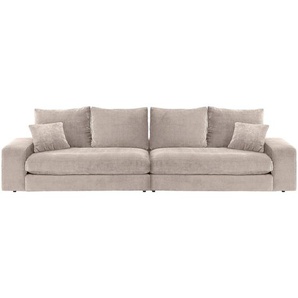 Mid.you Bigsofa, Creme, Textil, 4-Sitzer, Füllung: Schaumstoff, Silikon,Schaumstoff,Schaumstoff, 254x67x125 cm, Made in EU, Rücken echt, Wohnzimmer, Sofas & Couches, Sofas, Bigsofas