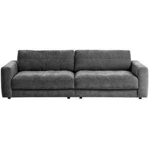 Mid.you Bigsofa, Dunkelgrau, Textil, 4-Sitzer, Füllung: Polyetherschaumkern, Silikon,Schaumstoff, Silikon, 264x83x126 cm, Made in EU, Stoffauswahl, Rücken echt, Wohnzimmer, Sofas & Couches, Sofas, Bigsofas