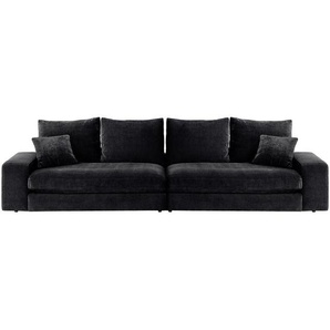 Mid.you Bigsofa, Schwarz, Textil, 4-Sitzer, Füllung: Schaumstoff, Silikon,Schaumstoff,Schaumstoff, 254x67x125 cm, Made in EU, Rücken echt, Wohnzimmer, Sofas & Couches, Sofas, Bigsofas