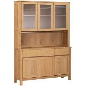 Mid.you Buffet, Natur, Holzwerkstoff, Eiche, 43 Fächer, 3 Schubladen, 140x190x40 cm, Esszimmer, Anrichten