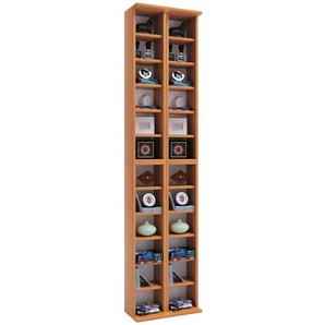 Mid.you Cd-Regal, Buche, Holzwerkstoff, 20 Fächer, 42x183x20 cm, Wohnzimmer, Regale, CD & DVD-Regale