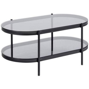 Mid.you Couchtisch, Grau, Glas, oval, 50x42x95 cm, Reach, Wohnzimmer, Wohnzimmertische, Couchtische