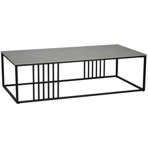 Mid.you Couchtisch, Grau, Schwarz, Metall, Keramik, rechteckig, eckig, 140x40x70 cm, Wohnzimmer, Wohnzimmertische, Couchtische, Couchtische Keramik