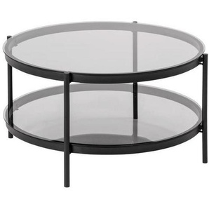 Mid.you Couchtisch, Schwarz, Metall, Glas, rund, rund, 75x42x75 cm, Wohnzimmer, Wohnzimmertische, Couchtische