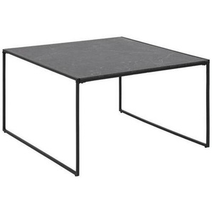 Mid.you Couchtisch, Schwarz, Metall, Holzwerkstoff, quadratisch, eckig, 80x48x80 cm, Wohnzimmer, Wohnzimmertische, Couchtische