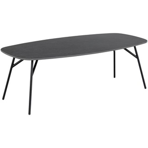 Mid.you Couchtisch, Schwarz, Metall, Keramik, rund, 60x41x120 cm, Wohnzimmer, Wohnzimmertische, Couchtische, Couchtische Keramik