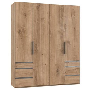 Mid.you Drehtürenschrank Wimex Level 36A, Eiche, Holzwerkstoff, 4 Fächer, 6 Schubladen, 200x236x58 cm, BQ - Bündnis für Qualität, Made in Germany, DIN EN ISO 9001, umfangreiches Zubehör erhältlich, in verschiedenen Größen und Holzdekoren erhältlich,