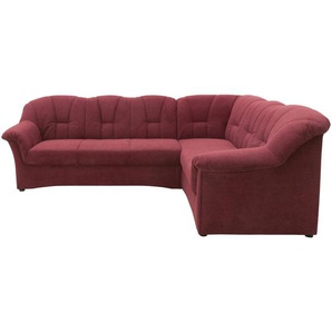 Mid.you Eckschlafsofa, Beere, Textil, Uni, 5-Sitzer, 243x192 cm, Made in EU, FSC Mix, Schlafen auf Sitzhöhe, Rücken echt, Wohnzimmer, Sofas & Couches, Wohnlandschaften