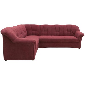 Mid.you Eckschlafsofa, Beere, Textil, Uni, 5-Sitzer, 243x192 cm, Made in EU, FSC Mix, Schlafen auf Sitzhöhe, Rücken echt, Wohnzimmer, Sofas & Couches, Wohnlandschaften