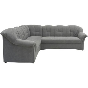 Mid.you Eckschlafsofa, Dunkelgrau, Textil, Uni, 5-Sitzer, 243x192 cm, Made in EU, FSC Mix, Schlafen auf Sitzhöhe, Rücken echt, Wohnzimmer, Sofas & Couches, Wohnlandschaften