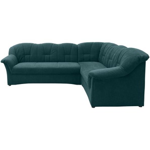 Mid.you Eckschlafsofa, Petrol, Textil, Uni, 5-Sitzer, 243x192 cm, Made in EU, FSC Mix, Schlafen auf Sitzhöhe, Rücken echt, Wohnzimmer, Sofas & Couches, Wohnlandschaften