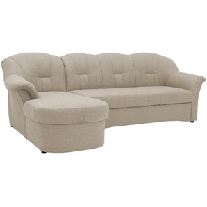 Mid.you Eckschlafsofa, Schlamm, Textil, Uni, 3-Sitzer, 233x142 cm, Made in EU, FSC Mix, Rücken echt, Wohnzimmer, Sofas & Couches, Wohnlandschaften