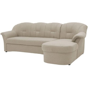 Mid.you Eckschlafsofa, Schlamm, Textil, Uni, 3-Sitzer, 233x142 cm, Made in EU, FSC Mix, Rücken echt, Wohnzimmer, Sofas & Couches, Wohnlandschaften