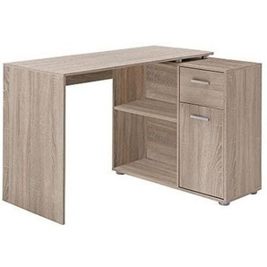 Mid.you Eckschreibtisch, Eiche, Holzwerkstoff, 83x74x117 cm, Made in Germany, Stauraum, seitenverkehrt montierbar, Arbeitszimmer, Schreibtische, Eckschreibtische