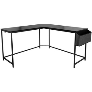 Mid.you Eckschreibtisch, Schwarz, Holzwerkstoff, formgebogen, U-Form, 135x76x135 cm, Arbeitszimmer, Schreibtische, Eckschreibtische