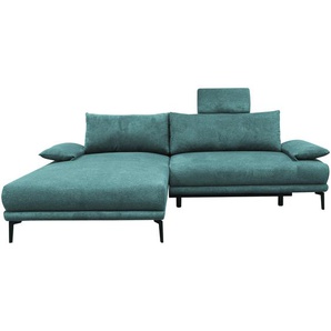 Mid.you Ecksofa, Mintgrün, Textil, Ottomane links, L-Form, 260x192 cm, Made in EU, Liegefunktion, Wohnzimmer, Sofas & Couches, Wohnlandschaften