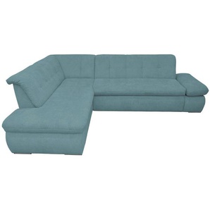 Mid.you Ecksofa, Petrol, Textil, Uni, 3-Sitzer, L-Form, 273x216 cm, Made in Europe, FSC Mix, Rücken echt, Wohnzimmer, Sofas & Couches, Wohnlandschaften, Ecksofas