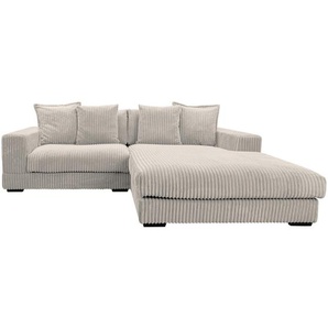 Mid.you Ecksofa, Taupe, Textil, 4-Sitzer, Füllung: Polyurethan (PUR),Polyurethan (PUR),Polyurethan (Pur), Ottomane rechts, L-Form, 285x195 cm, Made in EU, Wohnzimmer, Sofas & Couches, Wohnlandschaften, Ecksofas