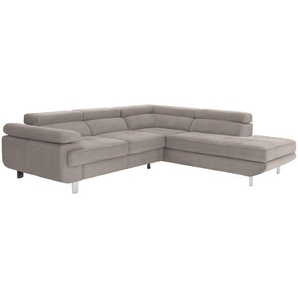 Mid.you Ecksofa, Taupe, Textil, 5-Sitzer, Ottomane rechts, L-Form, 270x230 cm, Made in EU, Stoffauswahl, Hocker erhältlich, in den Filialen seitenverkehrt erhältlich, Wohnzimmer, Sofas & Couches, Wohnlandschaften, Ecksofas