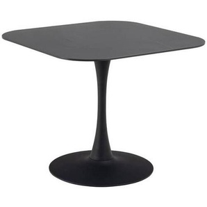 Mid.you Esstisch, Schwarz, Metall, Keramik, quadratisch, Säule, rund, 90x75x90 cm, Esszimmer, Tische, Esstische, Esstische quadratisch