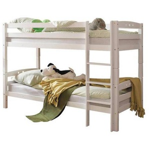 Mid.you Etagenbett Ticaa 800374 Lupo R, Weiß, Holz, Buche, massiv, 90x200 cm, nur für Rollroste geeignet, Kinder- & Jugendzimmer, Kindermöbel, Kinderbetten, Etagenbetten