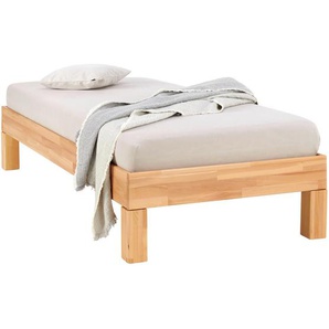 Mid.you Futonbett, Kernbuche, Holz, Kernbuche, massiv, 90x200 cm, für Elektrolattenrost geeignet, Rollrost Lattenrost geeignet, Schlafzimmer, Betten, Futonbetten