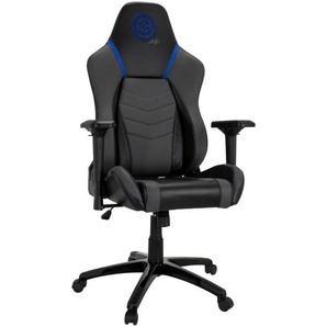 Mid.you Gamingstuhl, Blau, Grau, Schwarz, Textil, Drehkreuz, 74x133x62 cm, Wippmechanik mit Härtegradeinstellung, ergonomische Rückenlehne, Kinder- & Jugendzimmer, Jugendmöbel, Gamingstühle