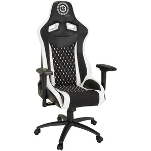 Mid.you Gamingstuhl, Schwarz, Weiß, Textil, Drehkreuz, 74x137x66 cm, Wippmechanik mit Härtegradeinstellung, Kinder- & Jugendzimmer, Jugendmöbel, Gamingstühle