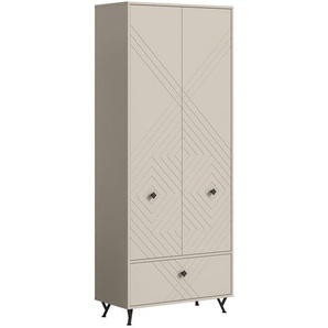 Mid.you Garderobenschrank, Metall, 5 Fächer, 80x195x35 cm, FSC Mix, Garderobe, Garderobenschränke