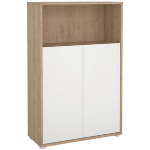 Mid.you Highboard, Weiß, Eiche, Holzwerkstoff, 2 Fächer, 34.3x123.6x79.6 cm, FSC Mix, Made in Denmark, Beimöbel erhältlich, Kleinmöbel