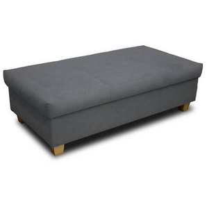 Mid.you Hocker, Dunkelgrau, Textil, Eiche, Uni, rechteckig, 140x42x80 cm, Made in Europe, FSC Mix, Wohnzimmer, Hocker, Sitzhocker