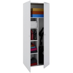 Mid.you Mehrzweckschrank, Weiß, Holzwerkstoff, 4 Fächer, 70x178x40 cm, Schlafzimmer, Kleiderschränke, Mehrzweckschränke