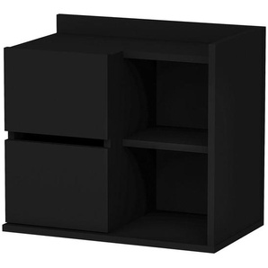 Mid.you Nachtschrank, Schwarz, Holzwerkstoff, 60x53.2x35 cm, Schlafzimmer, Nachttische