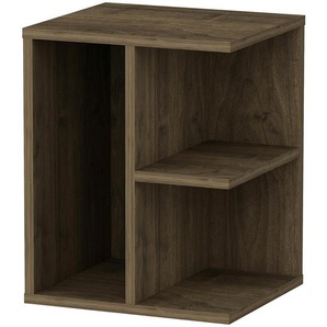 Mid.you Nachtschrank, Walnuss, Holzwerkstoff, 40x50x39.6 cm, Schlafzimmer, Nachttische