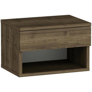 Mid.you Nachtschrank, Walnuss, Holzwerkstoff, 44.6x29x31.6 cm, Schlafzimmer, Nachttische