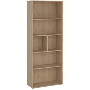 Mid.you Regal, Eiche, Holzwerkstoff, Holzoptik, 4 Fächer, 79.6x204.7x34.3 cm, Arbeitszimmer, Büroregale, Bücherregale