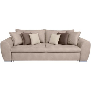 Mid.you Schlafsofa, Beige, Textil, 3-Sitzer, Füllung: Komfortschaum, Silikon,Komfortschaum, Silikon,Komfortschaum, Silikon, 252x89x122 cm, Armteil links, rechts, Kinder- & Jugendzimmer, Jugendmöbel, Jugendsofas