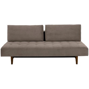 Mid.you Schlafsofa, Beige, Textil, Kautschukholz, massiv, Uni, 3-Sitzer, Füllung: Polyurethan (Pur), 200x83x105 cm, Reach, Schlafen auf Sitzhöhe, Rücken echt, Kinder- & Jugendzimmer, Jugendmöbel, Jugendsofas