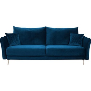 Mid.you Schlafsofa, Blau, Textil, 2-Sitzer, Füllung: Faserbällchen, Schaumstoffflocken,Faserbällchen, Schaumstoffflocken, 235x96x104 cm, Made in EU, Oeko-Tex® Standard 100, Schlafen auf Sitzhöhe, Rücken echt, Kinder- & Jugendzimmer, Jugendmöbel,