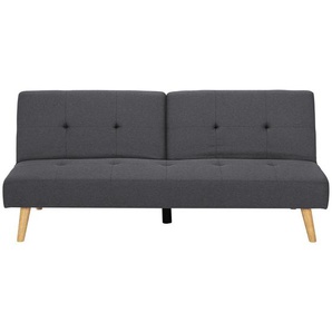 Mid.you Schlafsofa, Dunkelgrau, Textil, Pappel, Sperrholz, 3-Sitzer, 178x76x88 cm, Liegefunktion, Kinder- & Jugendzimmer, Jugendmöbel, Jugendsofas