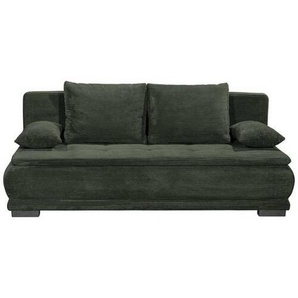 Mid.you Schlafsofa, Dunkelgrün, Textil, 208x93x105 cm, Schlafen auf Sitzhöhe, Rücken echt, Kinder- & Jugendzimmer, Jugendmöbel, Jugendsofas