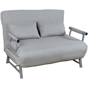 Mid.you Schlafsofa, Grau, Metall, Textil, 2-Sitzer, Füllung: Schaumstoff, 127x95x78 cm, Relaxfunktion, Liegefunktion, Bettfunktion erhältlich, Kinder- & Jugendzimmer, Jugendmöbel, Jugendsofas